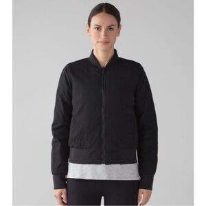 Lululemon Non-Stop Reversible Black Bomber Jacket